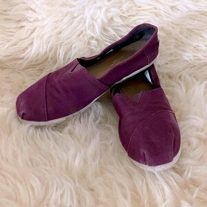 Toms Burgundy Wine Flats Slip On Shoes